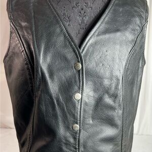 VTG Sturgis Women’s Leather Motorcycle Vest size M